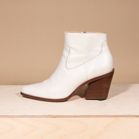 Rag & Bone Razor Boot Antique White Leather - Size 39/9 - Picture 7 of 11